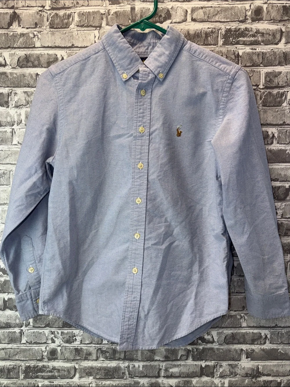 Ralph Lauren boyyLight Blue Oxford Button-Down Shirt with Logo